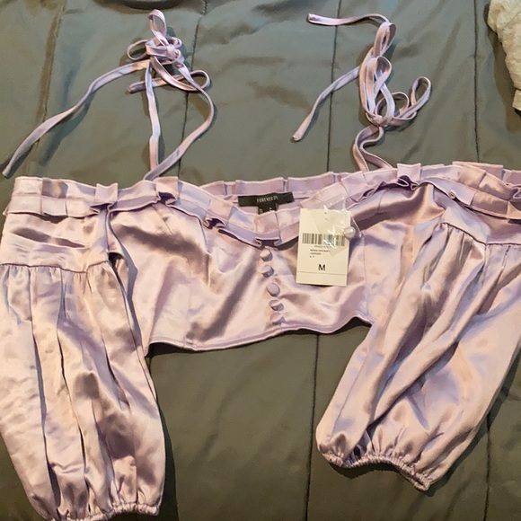 Forever 21 Tops - Forever 21 lilac string shirt